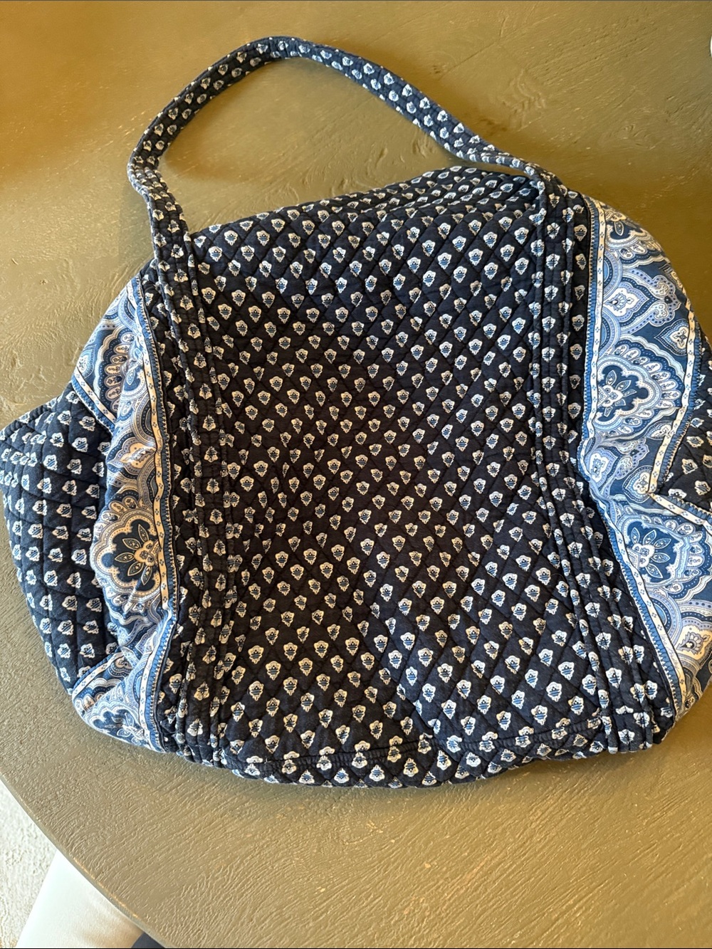 Vera Bradley Nantucket navy duffel bag